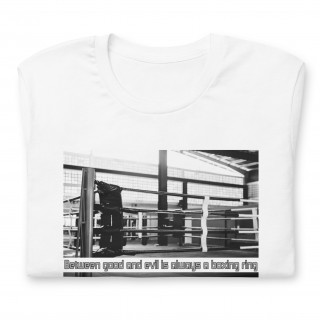 Купити спортивну футболку для боксерів (Між добром і злом завжди боксерський ринг)
